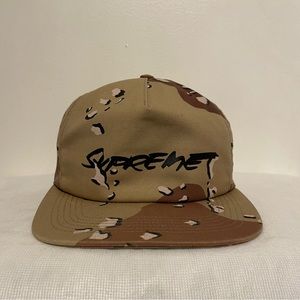 Supreme Five Panel Hat in Camo Print